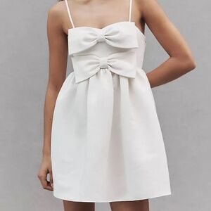 Sloane Taffeta Double Bow Pleated Mini - Sachin & Babi